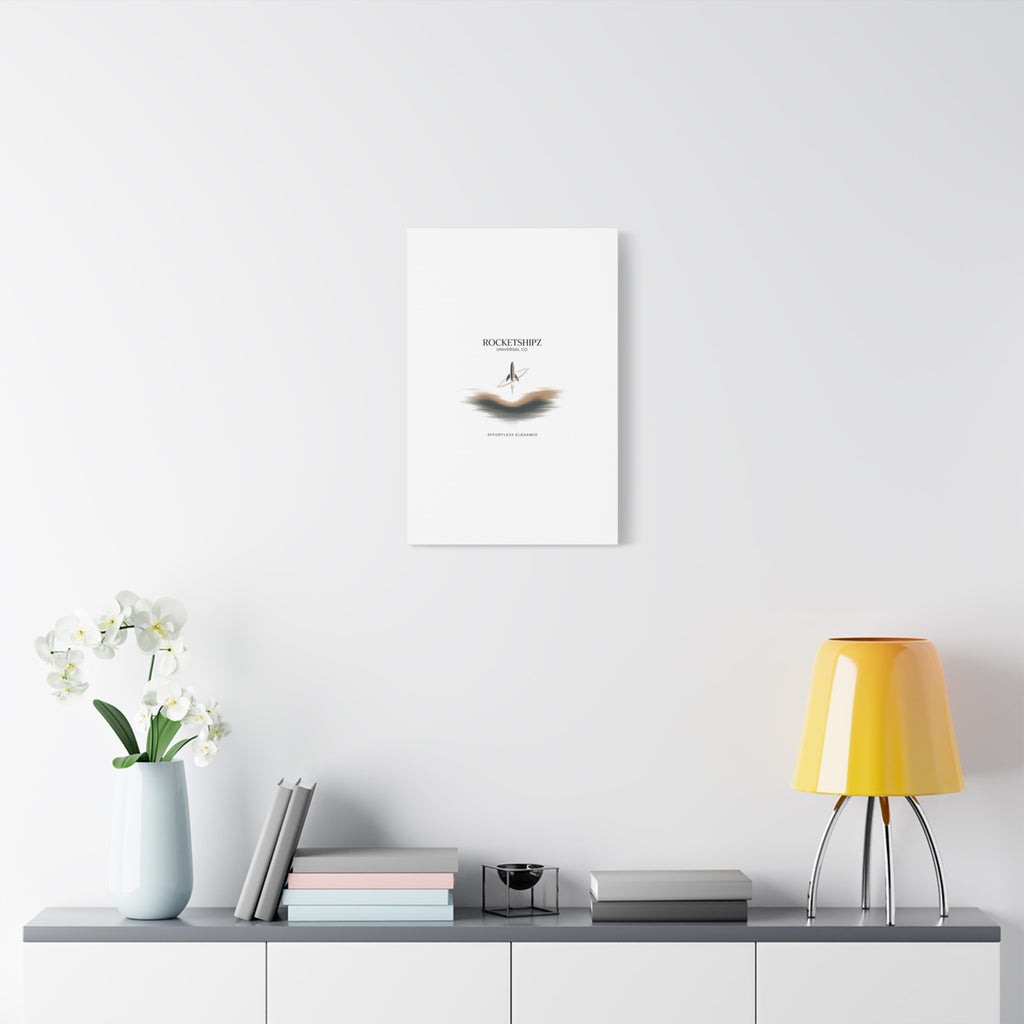 Minimal Rocket Logo Canvas, Neutral Art Print | Quiet Luxury, Elevated Basics