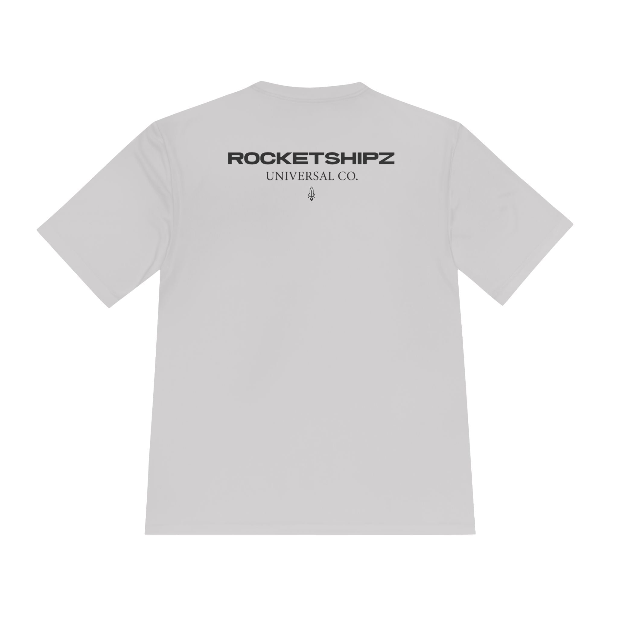 Rocketshipz Universal Co. Logo Tee — Moisture-Wicking Athletic T-Shirt