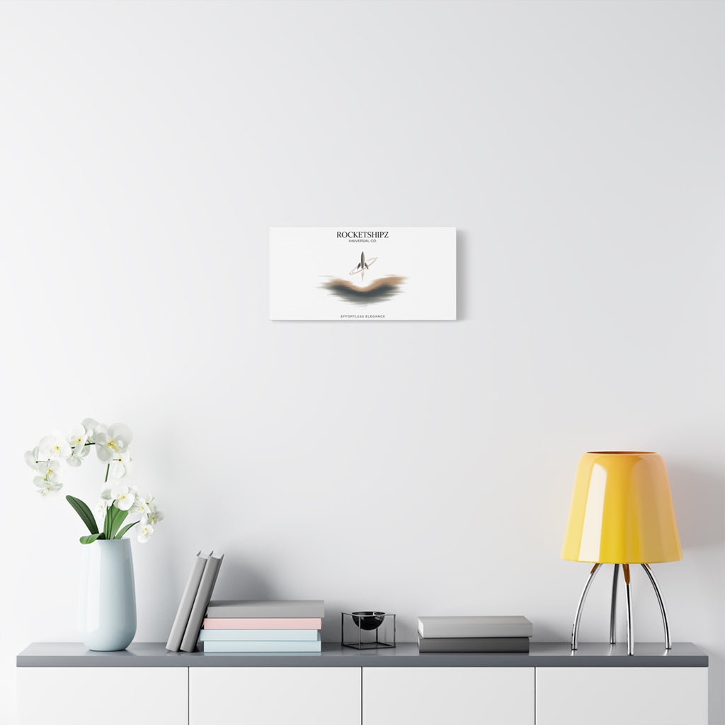 Minimal Rocket Logo Canvas, Neutral Art Print | Quiet Luxury, Elevated Basics