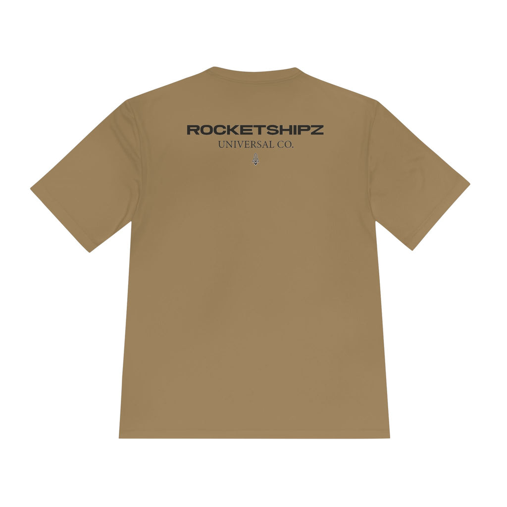 Rocketshipz Universal Co. Logo Tee — Moisture-Wicking Athletic T-Shirt