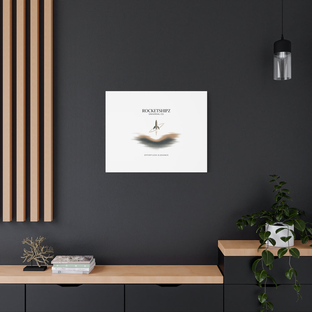 Minimal Rocket Logo Canvas, Neutral Art Print | Quiet Luxury, Elevated Basics