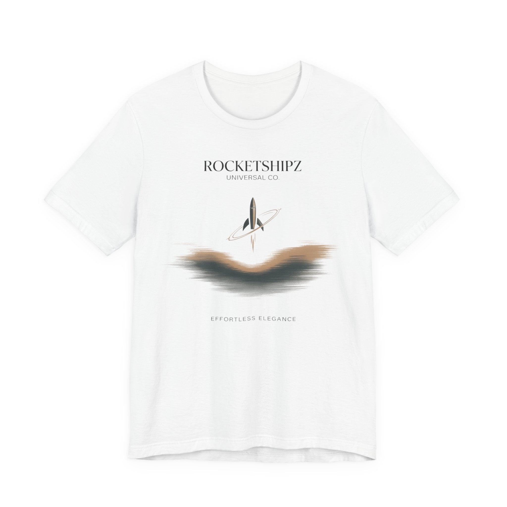 Minimalist Rocketship Tee, Premium Basics, Subtle Embroidery Style
