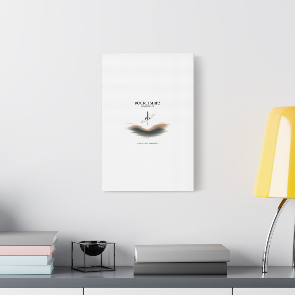 Minimal Rocket Logo Canvas, Neutral Art Print | Quiet Luxury, Elevated Basics