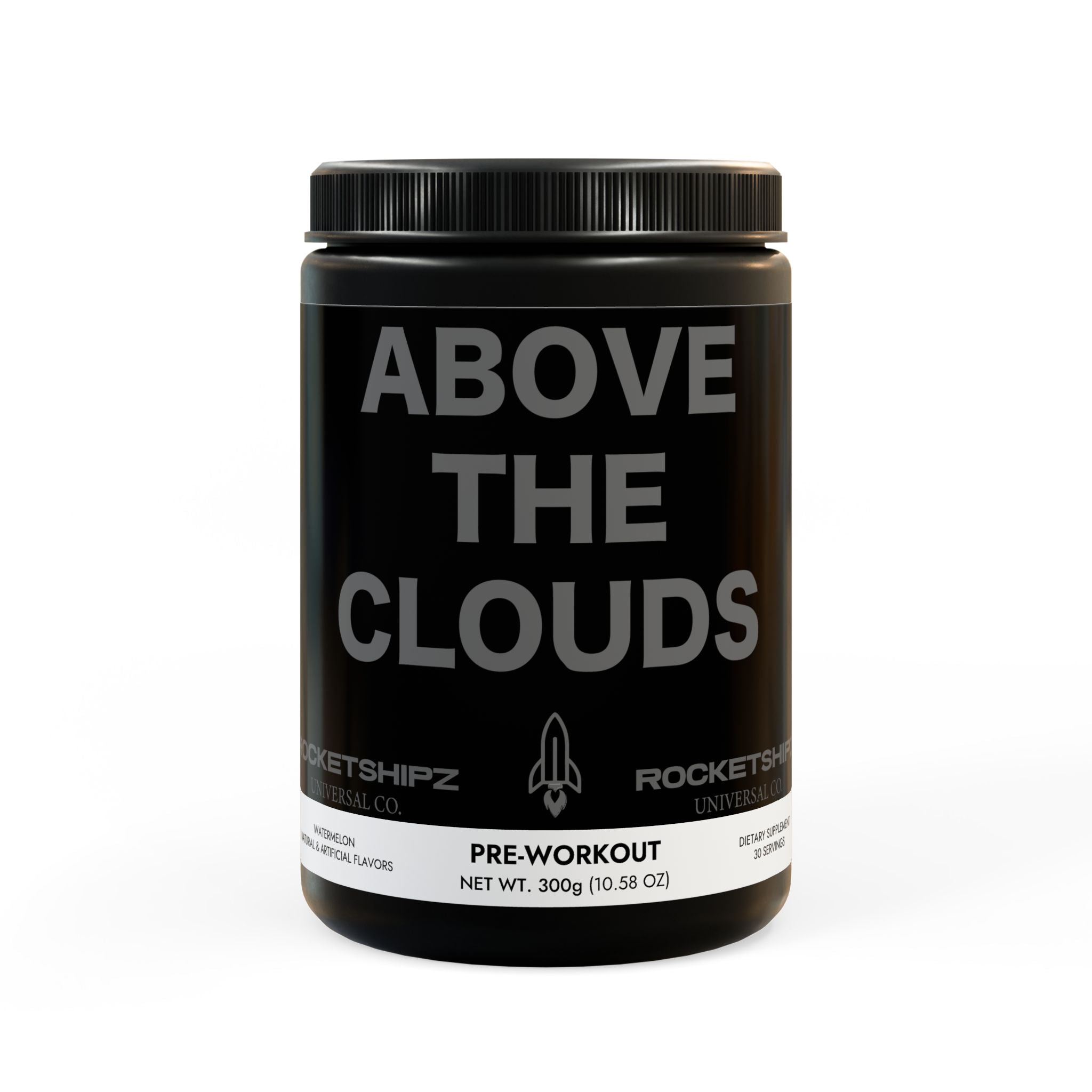 Rocketshipz "Above The Clouds" Pre-Workout Supplement, Watermelon (300g, 10.58oz)