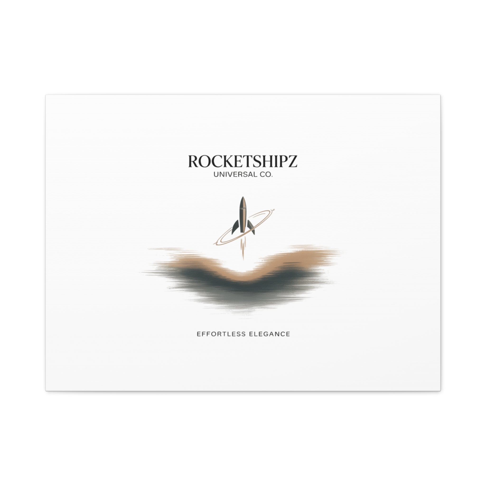 Minimal Rocket Logo Canvas, Neutral Art Print | Quiet Luxury, Elevated Basics
