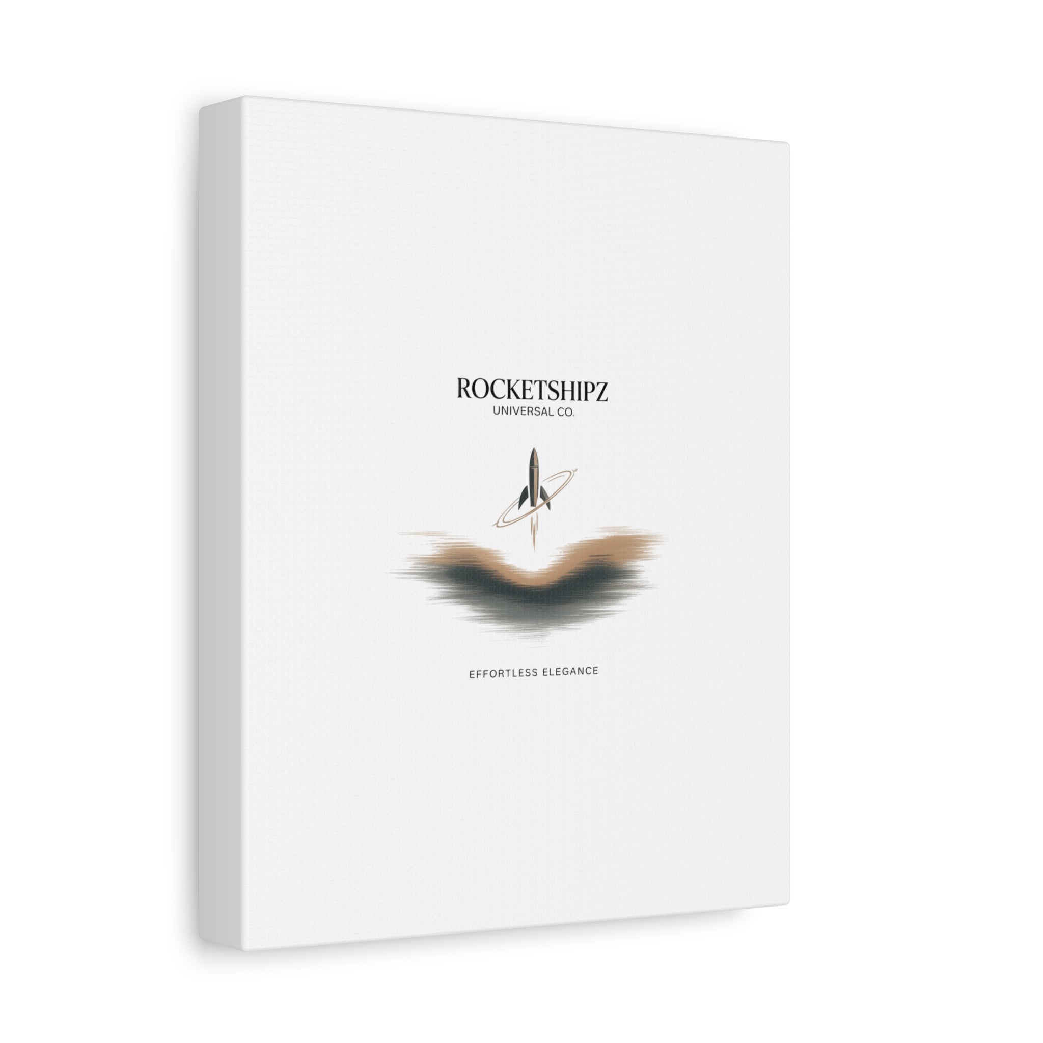Minimal Rocket Logo Canvas, Neutral Art Print | Quiet Luxury, Elevated Basics