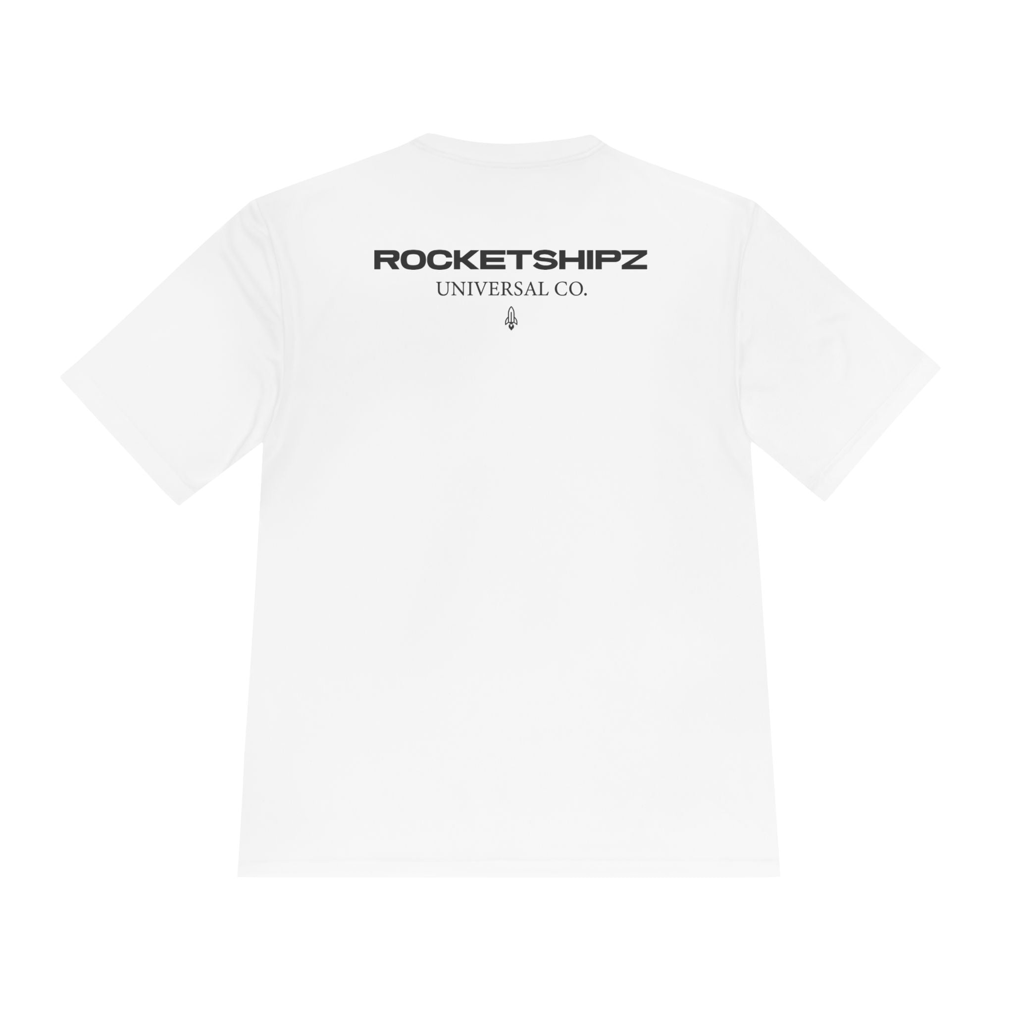 Rocketshipz Universal Co. Logo Tee — Moisture-Wicking Athletic T-Shirt
